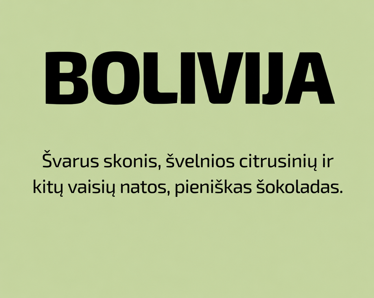Mėnesio pasiūlymas: Bolivijos kavos pupelės 500 g
